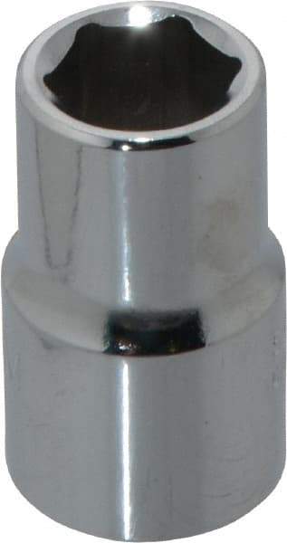 Proto - 1/2" Drive, Standard Hand Socket - 6 Points, 1-1/2" OAL, Chrome Finish - Benchmark Tooling