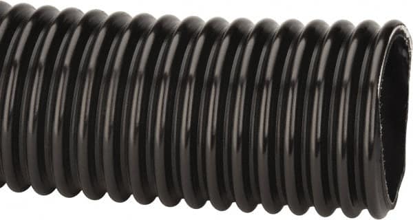 Kuriyama of America - 4" ID x 4.76" OD, 35 Max psi, Full In. Hg, Dry Material Handling & Transfer Hose - Polyurethane, 6" Bend Radius, 100' Coil Length, Black - Benchmark Tooling