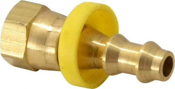 Dixon Valve & Coupling - 1/4" ID 1/8 NPSM Barbed Push On Female Connector - Brass - Benchmark Tooling