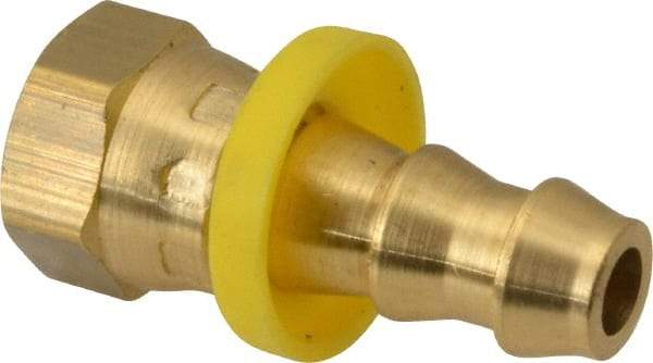 Dixon Valve & Coupling - 3/8" ID 1/4 NPSM Barbed Push On Female Connector - Brass - Benchmark Tooling
