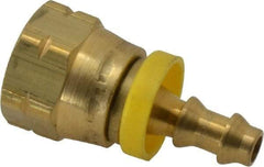 Dixon Valve & Coupling - 1/4" ID 5/8 UNF Barbed Push On Female Connector - 3/8" OD, Brass - Benchmark Tooling