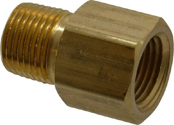 Dixon Valve & Coupling - 1/2 Male Thread x 1/2 Female Thread, Brass Industrial Pipe Adapter - MNPTF x FNPTF, 1,000 psi - Benchmark Tooling