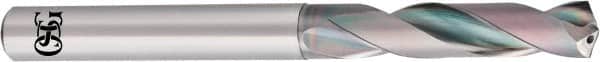 OSG - 3.86mm 140° Spiral Flute Solid Carbide Screw Machine Drill Bit - EgiAs Finish, Right Hand Cut, 24mm Flute Length, 74mm OAL, Straight Shank, Through Coolant - Benchmark Tooling