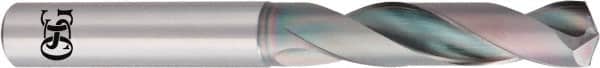 OSG - 25/64" 140° Spiral Flute Solid Carbide Screw Machine Drill Bit - EgiAs Finish, Right Hand Cut, 47mm Flute Length, 89mm OAL, Straight Shank - Benchmark Tooling