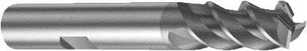 Sandvik Coromant - 8mm, 3 Flute, Solid Carbide, Corner Radius End Mill - 63mm OAL, 45° Helix, Right Hand Flute, 16mm LOC, Right Hand Cut - Benchmark Tooling