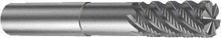 Sandvik Coromant - 16mm, 32mm LOC, 16mm Shank Diam, 92mm OAL, 6 Flute, Solid Carbide Square End Mill - Single End, TiAlN Finish, Spiral Flute, 45° Helix, Centercutting, Right Hand Cut, Right Hand Flute, Series CoroMill Plura - Benchmark Tooling