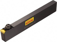 Sandvik Coromant - 177.9, Neutral Cut, 0° Lead Angle, 25mm Shank Height x 13mm Shank Width, Positive Rake Indexable Turning Toolholder - 180mm OAL, TPUN 16 03 08, TPU 322 Insert Compatibility, Series T-Max S - Benchmark Tooling