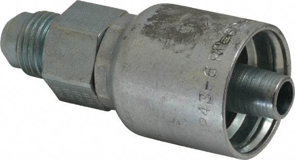 Parker - 9/16-18 Male JIC 37D Flare Steel Hydraulic Hose Male Rigid Fitting - -6 Hose Size, 3/8" Hose Diam, Series 43 - Benchmark Tooling