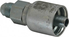 Parker - 9/16-18 Male JIC 37D Flare Steel Hydraulic Hose Male Rigid Fitting - -6 Hose Size, 3/8" Hose Diam, Series 43 - Benchmark Tooling