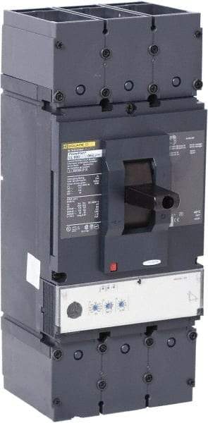 Square D - 600 Amp, 600 VAC, 3 Pole, Panel Mount Molded Case Circuit Breaker - Electronic Trip, Multiple Breaking Capacity Ratings, 2 AWG - Benchmark Tooling