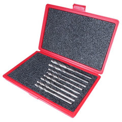 8 Piece HSS Straight Shank 3-Flute Capscrew Counterbore Set- Bright - Includes: 18, 20-60 Degree 21-60 Degree 22-60 Degree 22, 26, 30, 34mm