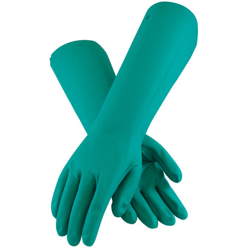 50-N2272G/M Nitrile Gloves - Assurance Unsupport Nitrile - Green - 22 Mil - 18 Inch - Unlined - Sandpatch - Exact Industrial Supply