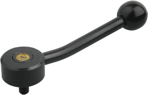 KIPP - 5/8-11, Steel Threaded Stud Adjustable Clamping Handle - 167.5mm OAL, 48mm High - Benchmark Tooling