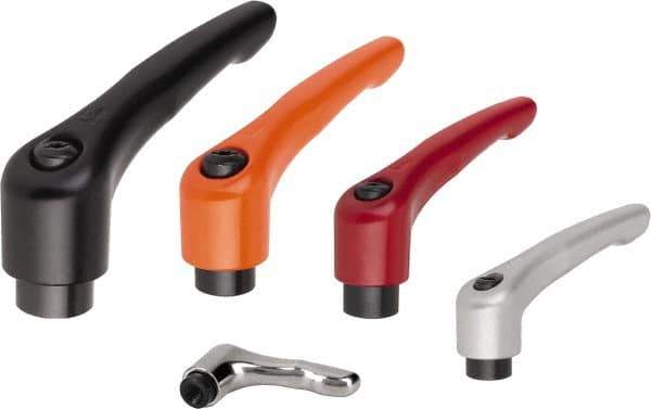 KIPP - M8, Zinc Threaded Hole Adjustable Clamping Handle - 74.5mm OAL, 45.5mm High - Benchmark Tooling