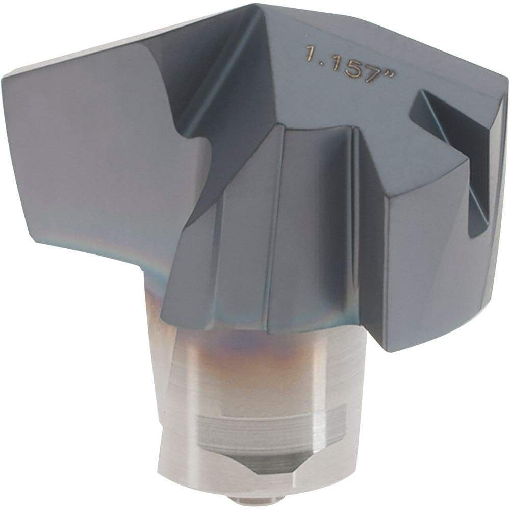 Iscar - Series ICP, 29.39mm Diam Grade IC908 Replaceable Drill Tip - Carbide, TiAlN/TiN Finish, 29 Seat Size - Benchmark Tooling