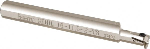 Iscar - GEHI, Internal, Left Hand, 3mm Max Depth of Cut, 1.9 to 2.4mm Groove Width, Indexable Grooving Tool Holder - GEMI, GEPI Insert Compatibility, 16mm Shank Width, 125mm OAL, Through Coolant - Benchmark Tooling