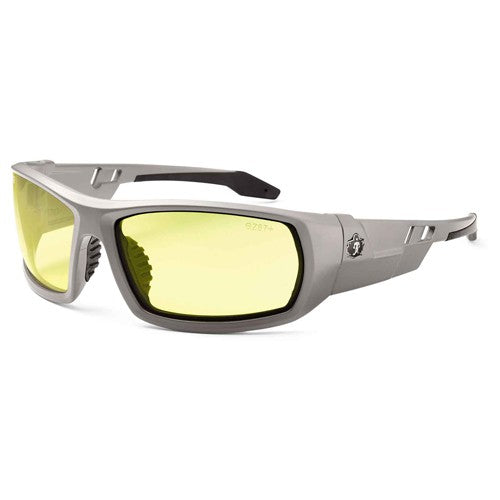 Odin Yellow Lens Matte Gray Safety Glasses - Benchmark Tooling