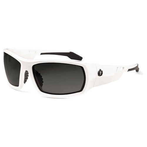 Odin Smoke Lens White Safety Glasses - Benchmark Tooling