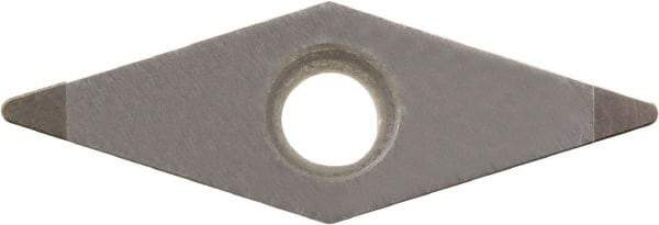 Kyocera - VBGW221 Grade KBN05M CBN Turning Insert - Megacoat Finish, 35° Diamond, 1/4" Inscr Circle, 1/8" Thick, 1/64" Corner Radius - Benchmark Tooling