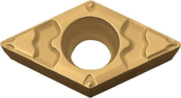 Kyocera - DCMT21.51 GP Grade CA525 Carbide Turning Insert - TiCN/Al2O3/TiN Finish, 55° Diamond, 1/4" Inscr Circle, 3/32" Thick, 1/64" Corner Radius - Benchmark Tooling