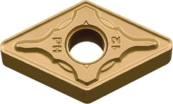 Kyocera - DNMG432 PH Grade CA515 Carbide Turning Insert - TiCN/Al2O3/TiN Finish, 55° Diamond, 1/2" Inscr Circle, 3/16" Thick, 1/32" Corner Radius - Benchmark Tooling