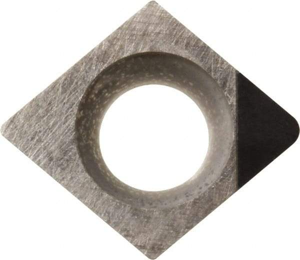 Kyocera - CCGW32.52 Grade KPD001 Polycrystalline Diamond (PCD) Turning Insert - Uncoated, 80° Diamond, 3/8" Inscr Circle, 5/32" Thick, 1/32" Corner Radius - Benchmark Tooling
