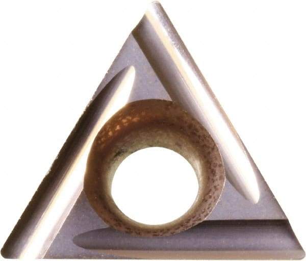 Kyocera - TPET220.2 USF Grade PR930 Carbide Turning Insert - TiCN Finish, 60° Triangle, 1/4" Inscr Circle, 1/8" Thick, 0.004" Corner Radius - Benchmark Tooling