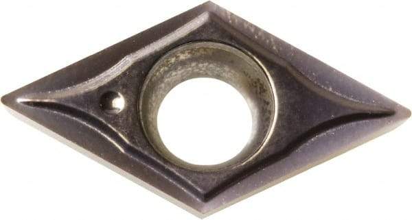 Kyocera - DCGT21.50.5 GQ Grade PR1225 Carbide Turning Insert - Megacoat Finish, 55° Diamond, 1/4" Inscr Circle, 3/32" Thick, 0.008" Corner Radius - Benchmark Tooling