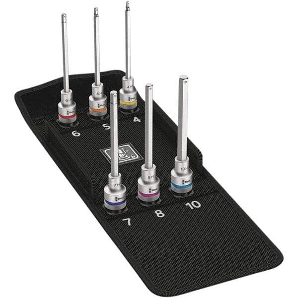 Wera - Hex & Torx Bit Socket Sets Type: Hex Bit Socket Set Drive Size: 1/2 - Benchmark Tooling