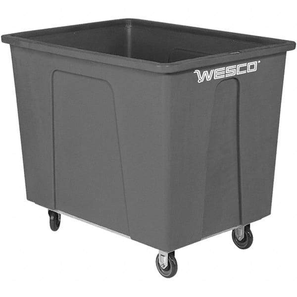 Wesco Industrial Products - 550 Lb Load Capacity, 12 Bushels, Plastic Box Truck - 28" Wide x 38" Long x 35" High, Grey - Benchmark Tooling