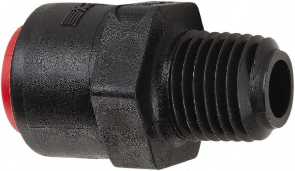 Parker - 1/4" Kynar Check Valve - Inline, Push-to-Connect x MNPT, 300 WOG - Benchmark Tooling