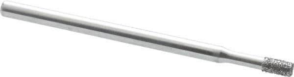 Strauss - 0.11" Head Diam x 0.157" Head Thickness CBN Grinding Pin - 1/8" Shank Diam x 2" Shank Length, Medium Grade, 80 Grit - Benchmark Tooling