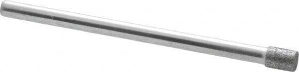 Strauss - 0.157" Head Diam x 0.197" Head Thickness CBN Grinding Pin - 1/8" Shank Diam x 2" Shank Length, (170 Mesh Grit) - Benchmark Tooling