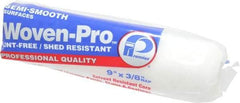Premier Paint Roller - 3/8" Nap, 9" Wide Paint Woven-Pro Roller Cover - Semi-Smooth Texture, Woven - Benchmark Tooling