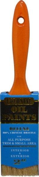 Premier Paint Roller - 2" Flat Hog Varnish Brush - 2-1/2" Bristle Length, 7" Wood Handle - Benchmark Tooling