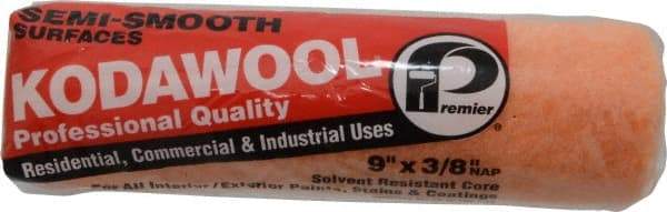 Premier Paint Roller - 3/8" Nap, 9" Wide Paint General Purpose Roller Cover - Semi-Smooth Texture, Wool/Poly Blend - Benchmark Tooling