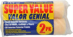 Premier Paint Roller - 3/8" Nap, 9" Wide Paint General Purpose Roller Cover - Semi-Smooth Texture, Polyester - Benchmark Tooling