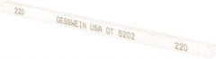Made in USA - 220 Grit Aluminum Oxide Square Polishing Stone - Very Fine Grade, 1/4" Wide x 6" Long x 1/4" Thick, Oil Filled - Benchmark Tooling