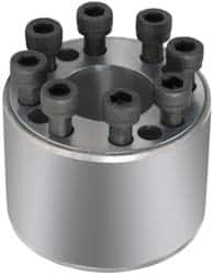 Climax Metal Products - M10 Thread, 3-1/4" Bore Diam, 4.724" OD, Shaft Locking Device - 11 Screws, 83,609 Lb Axial Load, 4.724" OAW, 2.756" Thrust Ring Width - Benchmark Tooling