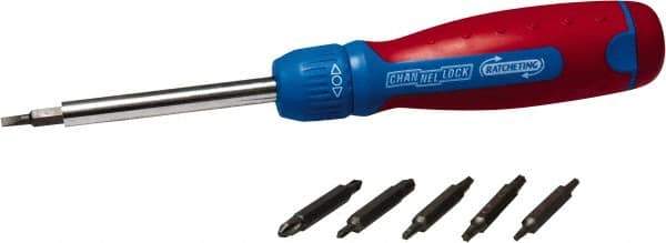 Channellock - Mini-Ratchet Bit Screwdriver Kit - Phillips, Slotted, Square, Torx, Nut Driver - Benchmark Tooling