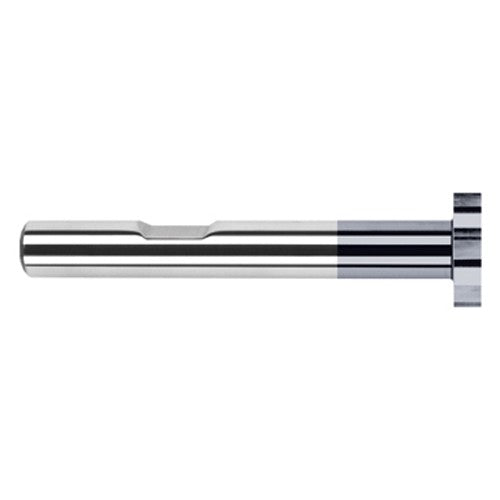 1.5000″ (1-1/2″) Cutter Diameter × 0.3750″ (3/8″) Width Carbide Square Large Diameter Standard Keyseat Cutter, 16 Flutes, AlTiN Coated - Exact Industrial Supply