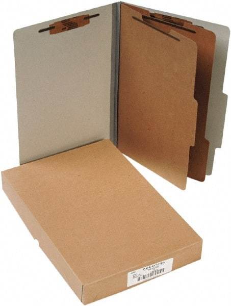 ACCO - 14 x 8 1/2", Legal, Gray, File Folders with Top Tab - Right of Center Tab Cut Location - Benchmark Tooling