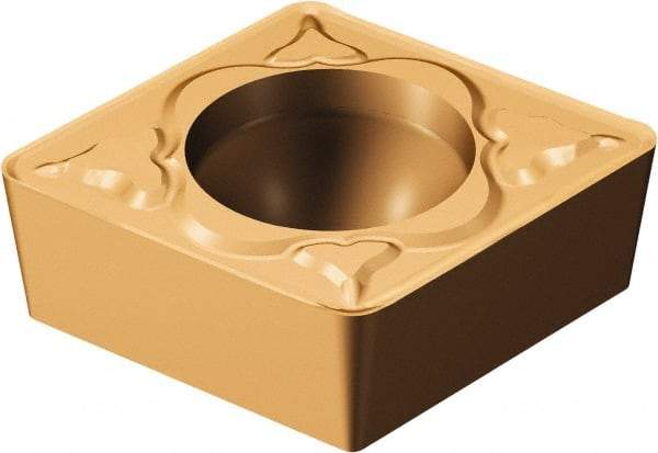 Sandvik Coromant - CCMT32.52 MM Grade 1115 Carbide Turning Insert - TiAlN/AlCr2O3 Finish, 80° Diamond, 3/8" Inscr Circle, 5/32" Thick, 1/32" Corner Radius - Benchmark Tooling