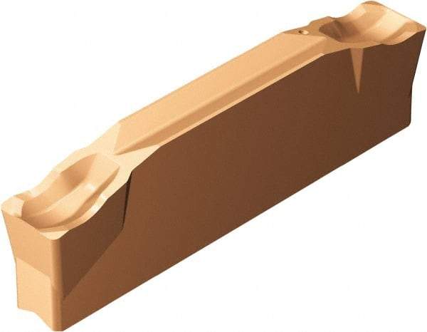 Sandvik Coromant - N123x2J CR 1145 Grade, 0.1969" Cutting Width, Carbide Cutoff Insert - 0° Neutral Lead Angle, 0.0157" Cnr Rad, TiAlN/AlCr2O3 Coated - Benchmark Tooling