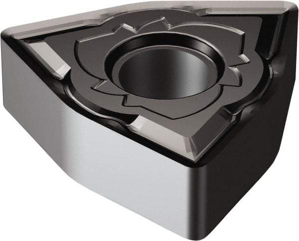 Sandvik Coromant - WNMG432 SM Grade 1105 Carbide Turning Insert - TiAlN Finish, 80° Trigon, 1/2" Inscr Circle, 3/16" Thick, 1/32" Corner Radius - Benchmark Tooling
