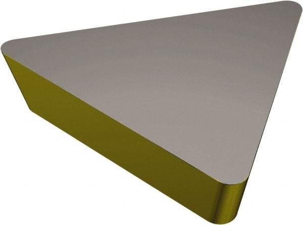 Sandvik Coromant - TPU222 PUN Grade 3225 Carbide Turning Insert - TiCN/Al2O3 Finish, 60° Triangle, 1/4" Inscr Circle, 1/8" Thick, 1/32" Corner Radius - Benchmark Tooling