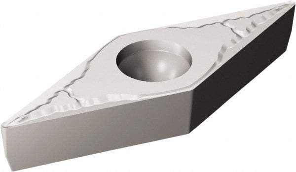 Sandvik Coromant - VBMT333 KM Grade H13A Carbide Turning Insert - Uncoated, 35° Diamond, 3/8" Inscr Circle, 3/16" Thick, 3/64" Corner Radius - Benchmark Tooling