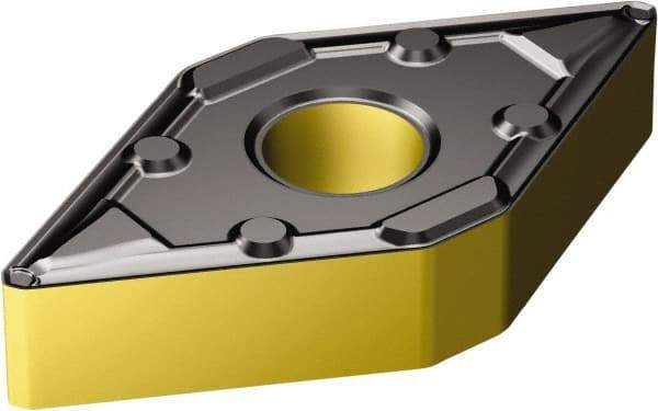 Sandvik Coromant - DNMX331 WF Grade 4315 Carbide Turning Insert - TiCN/AI2O3/TiN Finish, 55° Diamond, 3/8" Inscr Circle, 3/16" Thick, 1/64" Corner Radius - Benchmark Tooling
