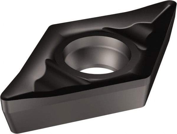 Sandvik Coromant - DCGX32.51 AL Grade 1105 Carbide Turning Insert - TiAlN Finish, 55° Diamond, 3/8" Inscr Circle, 5/32" Thick, 1/64" Corner Radius - Benchmark Tooling