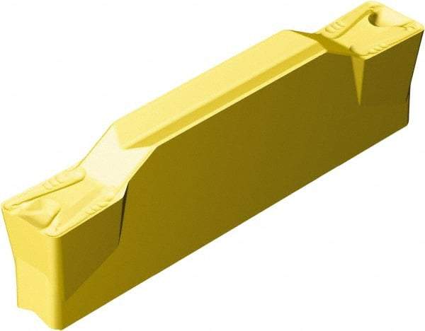 Sandvik Coromant - KN123 TM Grade 2135, 6mm Cutting Width Carbide Grooving Insert - 0.9055" Max Depth of Cut, Neutral, 0.8mm Corner Radius, TiCN/Al2O3/TiN Finish - Benchmark Tooling